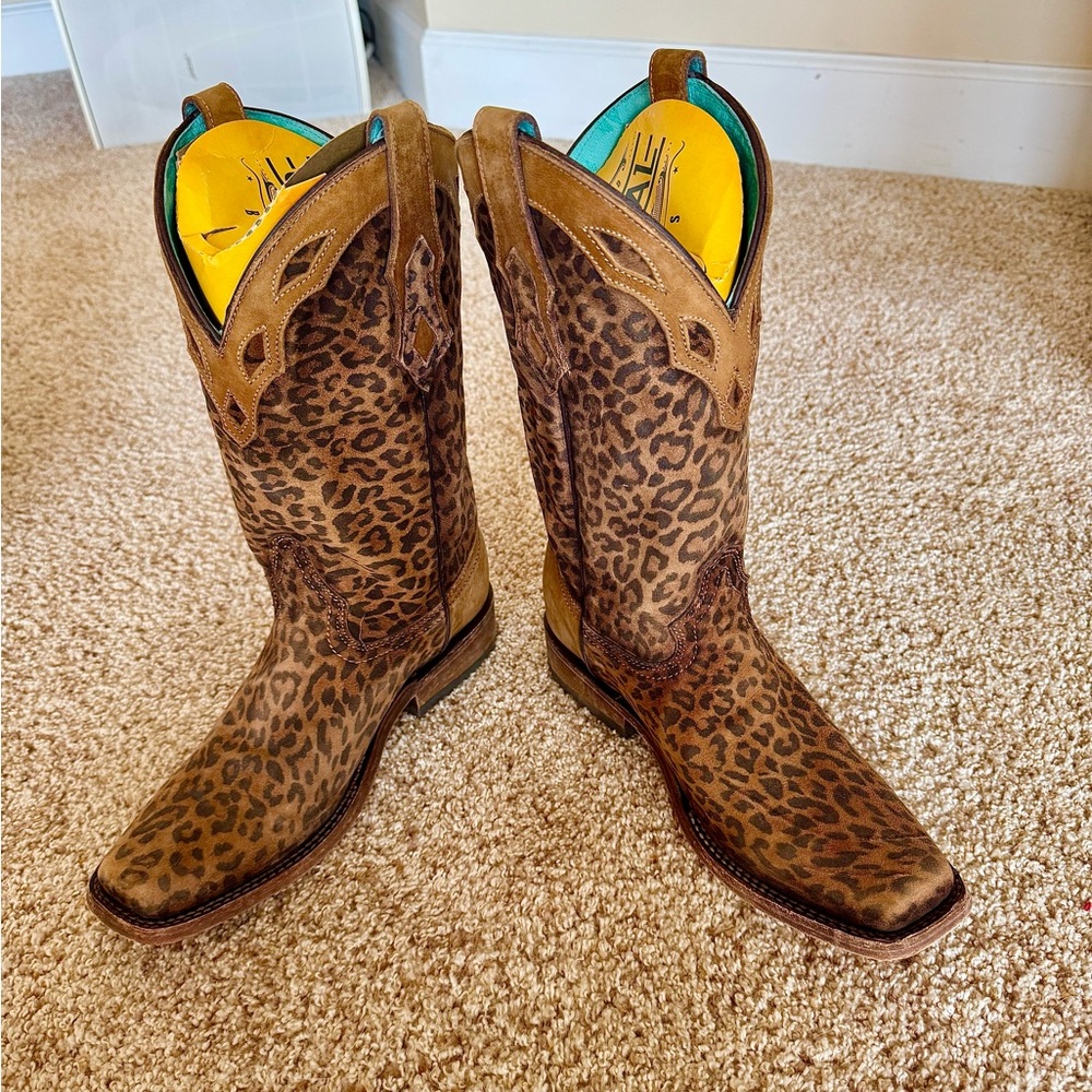 Brand new Leopard Print Cowboy Boots